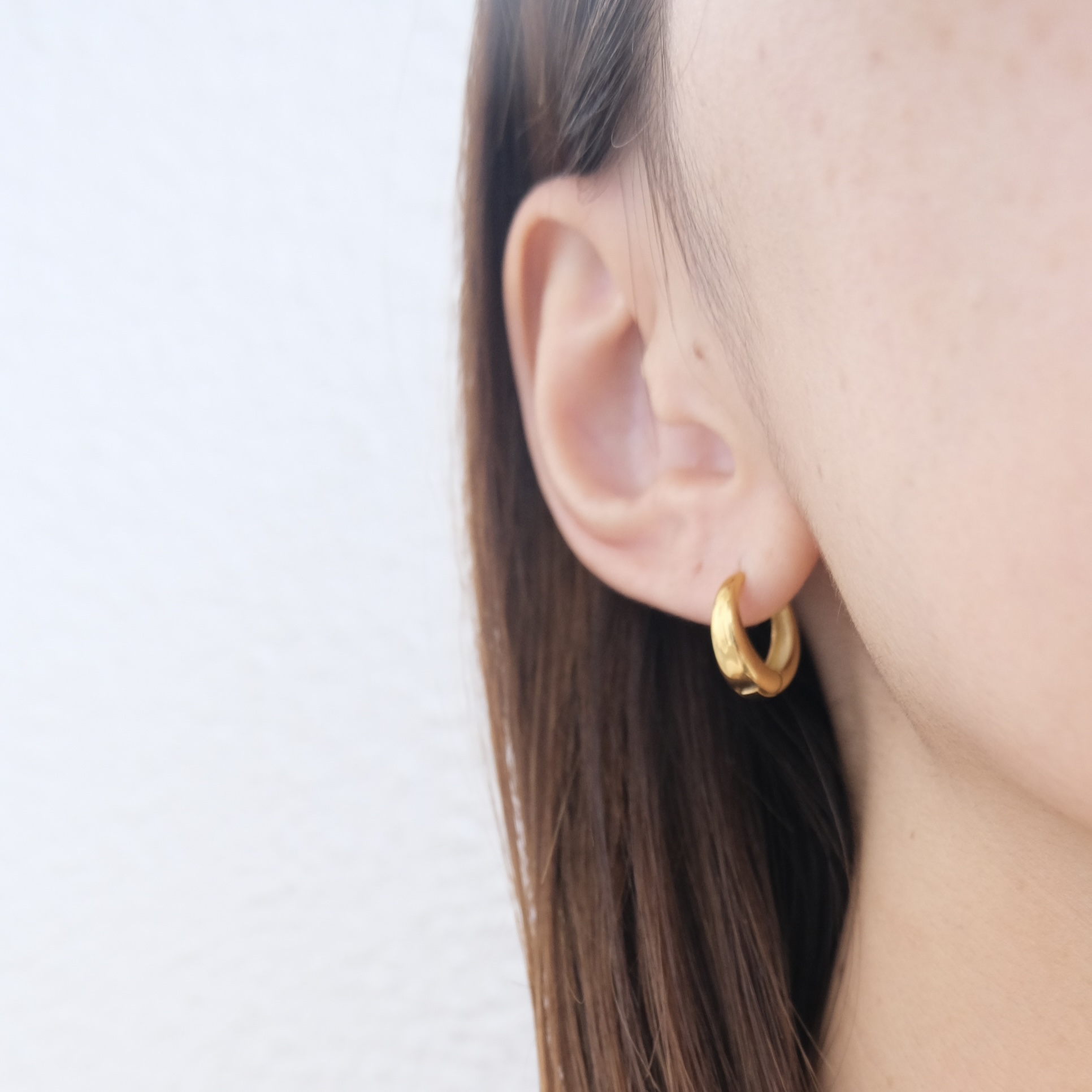 034P、037P【2点おまとめ】フープピアス ステンレス フープピアス (1) シンプル 2個売り つけっぱなし